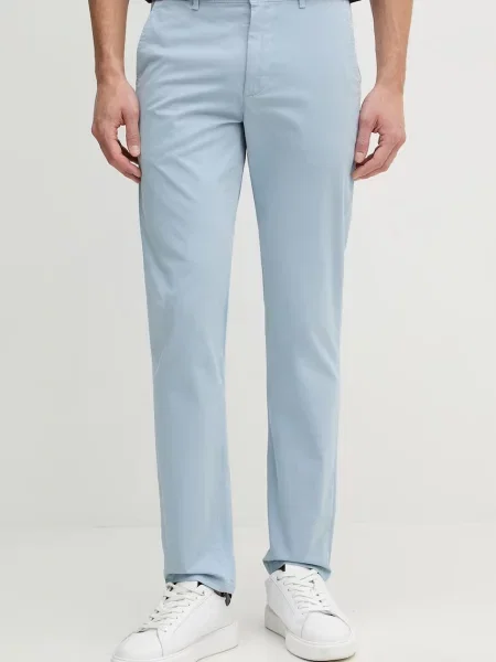 BOSS Orange chino hlače z elastanom Chino_slim modra