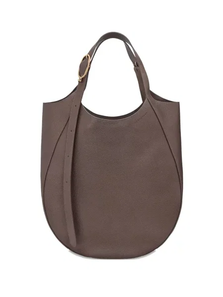 Geanta de piele Longchamp din piele maro