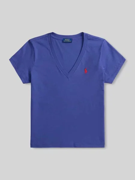 Męski t-shirt o kroju regular fit z czystej bawełny Polo Ralph Lauren niebieska