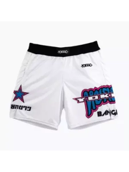 Шорти для тренувань YOKKAO East Club Fight white білі