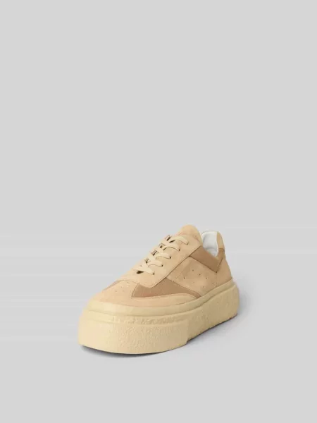 Sneakersy na platformie z otworami wentylacyjnymi Mm6 Maison Margiela beżowe