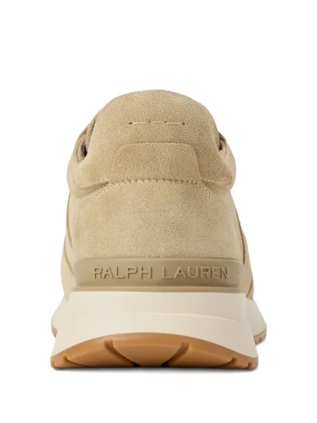 Iš natūralios odos sportbačiai Ralph Lauren Purple Label violetinė