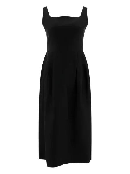 Rochie midi Sandbeige până la genunchi de costum negru
