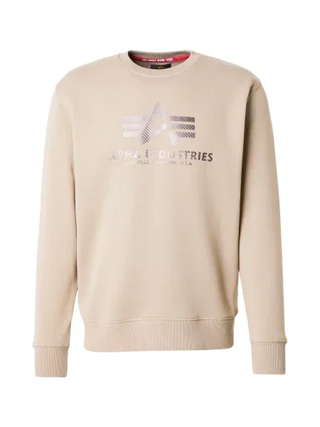 ALPHA INDUSTRIES Μπλούζα φούτερ Carbon άμμος / ανθρακί