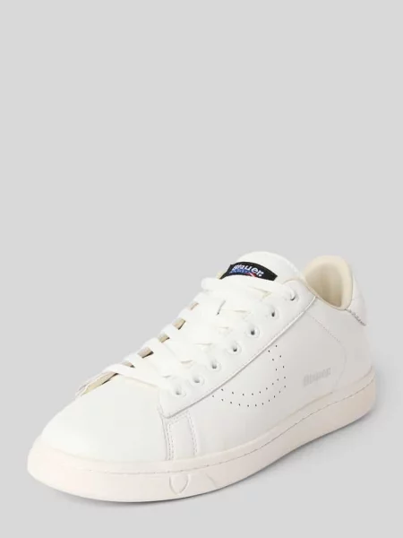 Sneakersy z prawdziwej Skóry Model Blauer białe