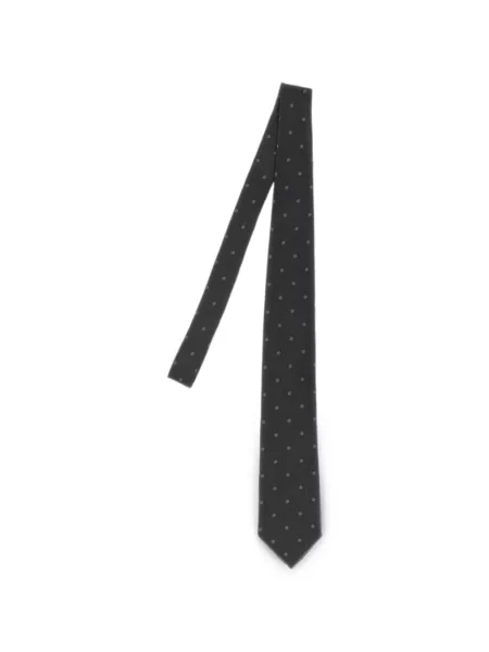 Cravată Tom Ford cu buline din jacard negru