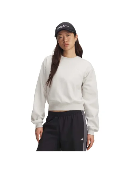 Dámska tréningová mikina Under Armour Icon Vida Fleece Crew summit white/summit white biela