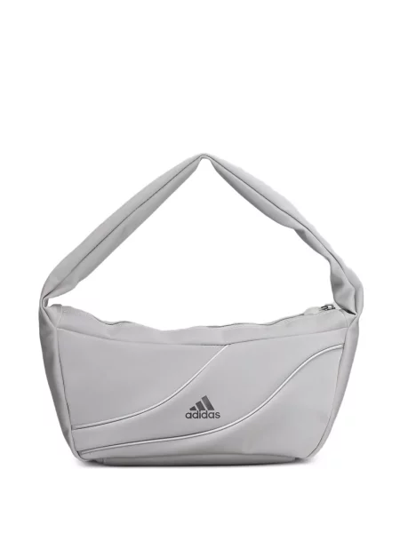Pantaloni scurți Adidas cu dungi cu autograf gri