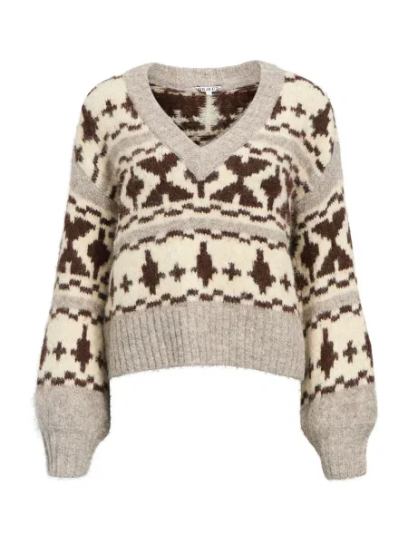 OBJECT Pulover OBJAZTEC crem / amestecat / maro închis bej