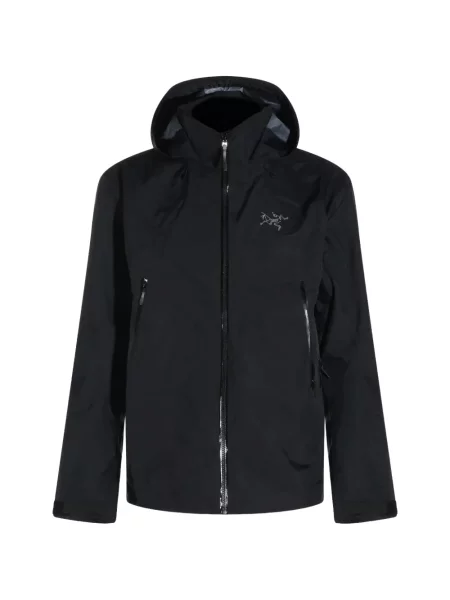 Geacă Arc'teryx cu glugă cu autograf negru