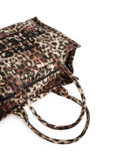 Geantă shopper Marc Jacobs cu model leopard maro