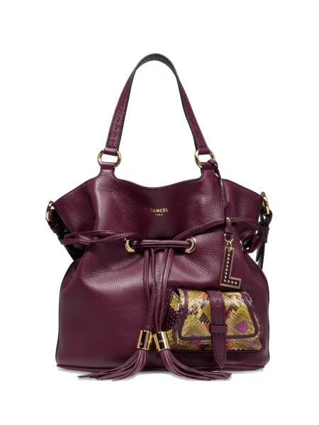 Geantă bucket Lancel din piele roșu