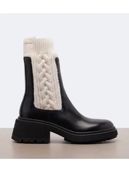 Cizme scurte Jimmy Choo din piele negru
