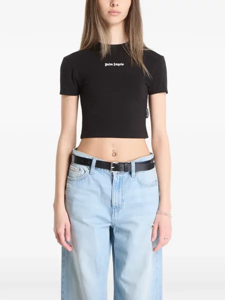 Tricou Palm Angels cu imagine negru