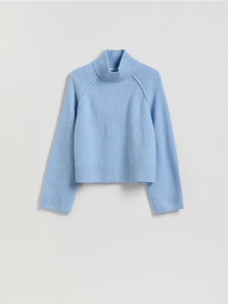 Reserved Водолазка з вовни світло-блакитний блакитна