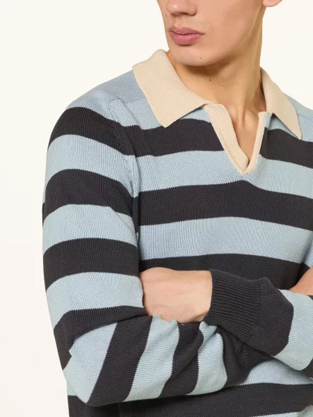 Roberto Collina Sweter blau beżowy