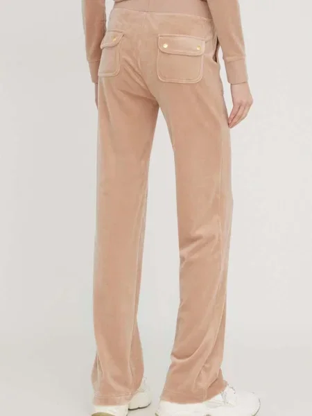 Velúr klasszikus jogger Juicy Couture bézs