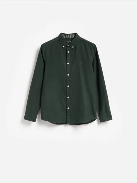 Reserved koszula slim fit zielony