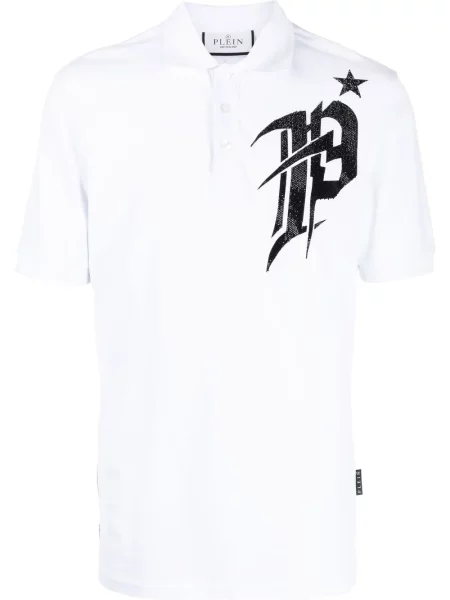 Polo Philipp Plein cu imagine alb