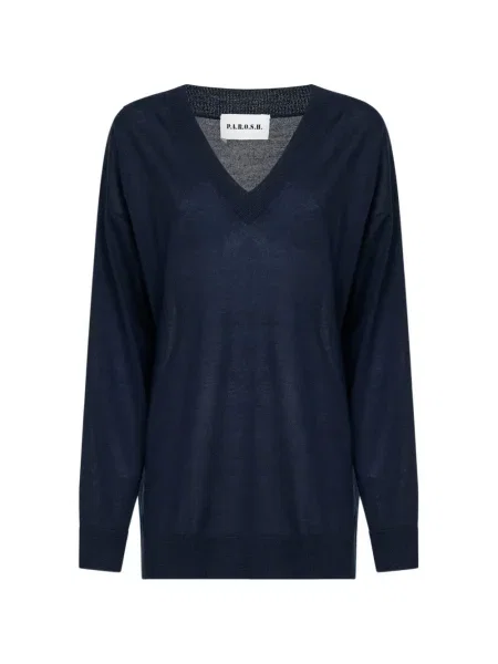 Pulover P.a.r.o.s.h. cu decolteu în V albastru