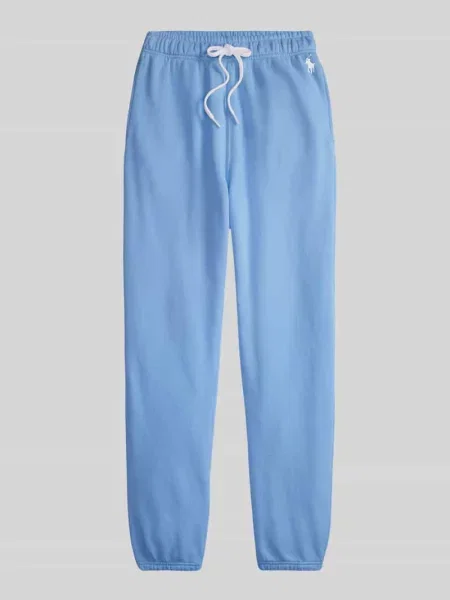 Spodnie dresowe o kroju relaxed fit z czystej bawełny Polo Ralph Lauren niebieskie