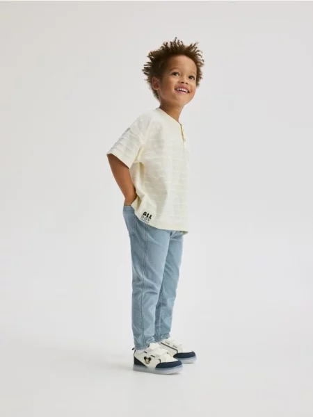 Reserved Legginsy z efektem sprania niebieski