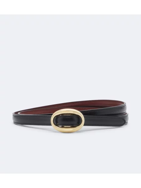 Cu centură reversibil curea Saint Laurent din piele negru