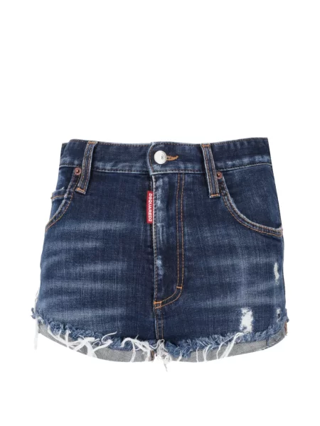Pantaloni scurți Dsquared2 zdrențuiți albastru