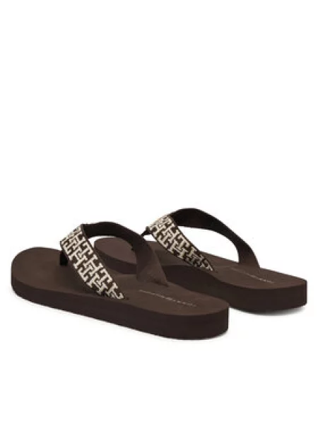 Tommy Hilfiger Japonke Corportate Sandal rjava