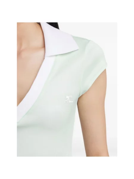 Koszulka polo Courreges niebieska