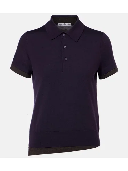 Pulover Acne Studios de lână în carouri violet