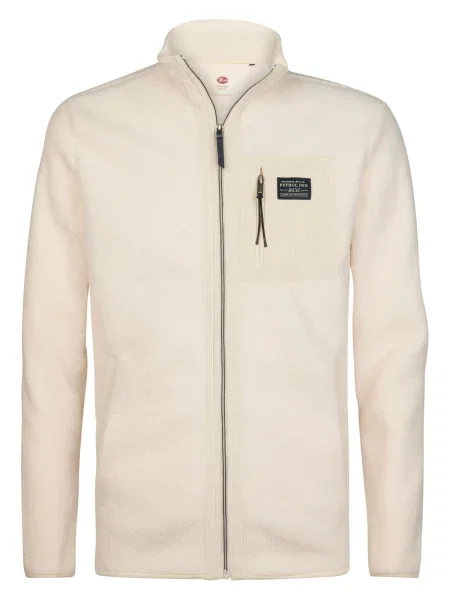 Petrol Industries Jachetă fleece lână alb