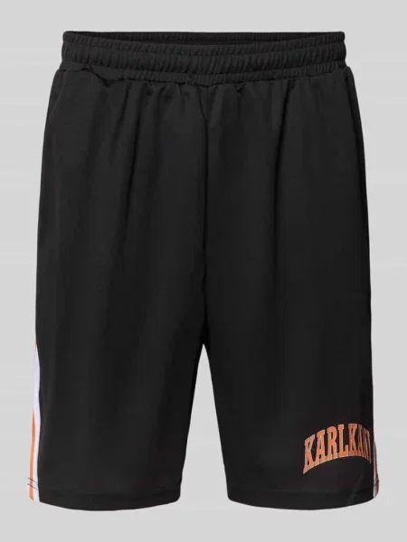 Szorty w kroju regular fit z nadrukiem logo Karl Kani czarne