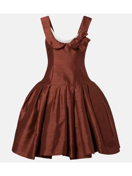 Rochie mini Shushu/tong cu funde maro