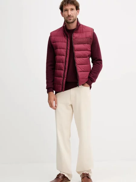 BOSS bezrękawnik przejściowy bordowy