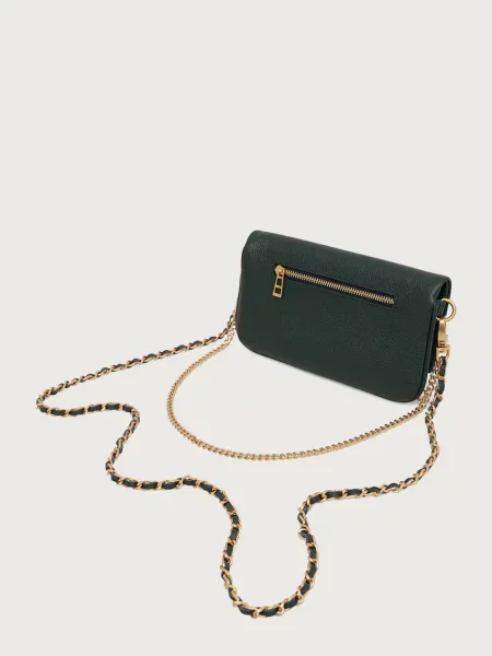 Zadig&Voltaire keresztpántos táska női bőr ROCK NANO GRAINED LEATHER zöld