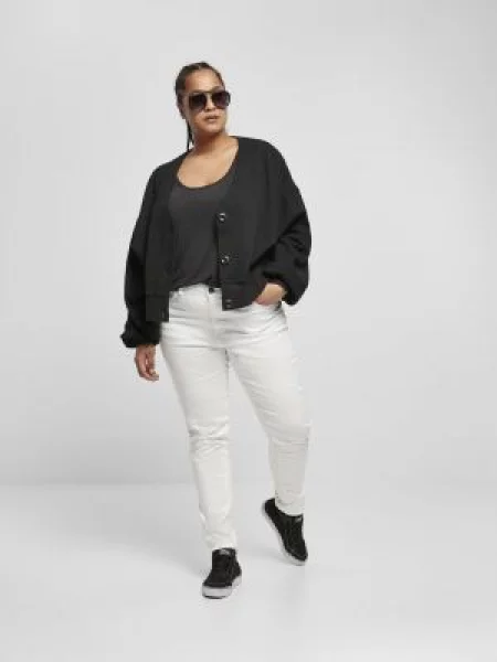 Krótki kardigan Urban Classics frotte czarny