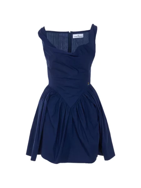 Костюм мини рокля Vivienne Westwood бродирана синьо