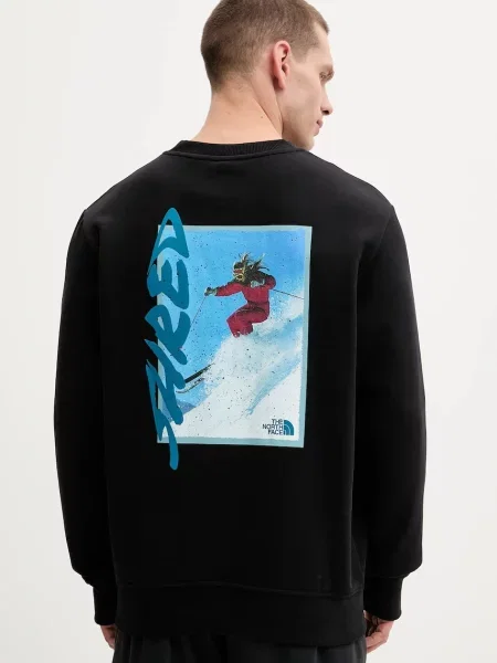 Суитчър The North Face с принт черно