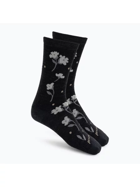 Șosete pentru femei Smartwool Everyday Garden Gala Crew charcoal gri
