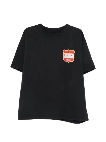 Scurt tricou Rhude cu imagine negru
