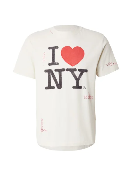 Abercrombie & Fitch Tricou roșu / negru amestecat alb