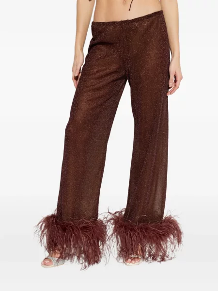 Pantaloni Oseree cu pene maro