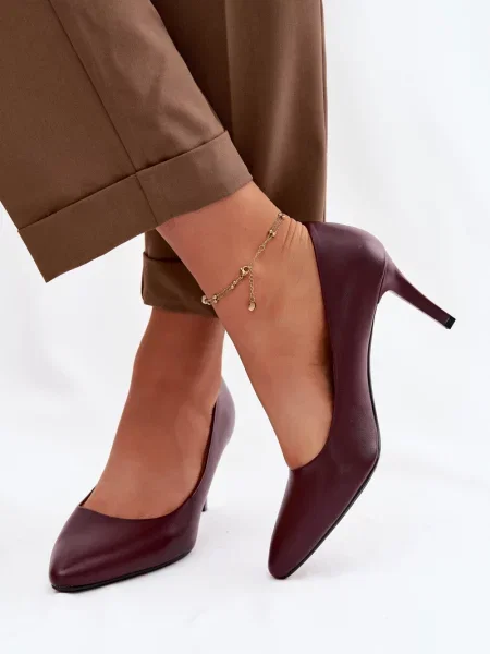 Pantofi cu toc Sergio Leone alb