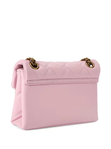 Δερμάτινη καπιτονέ τσάντα shopper Kurt Geiger London ροζ