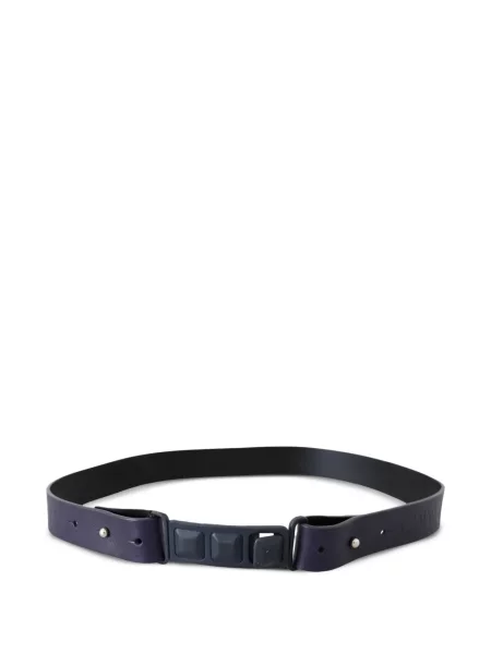 Curea Costume National din piele cu autograf negru