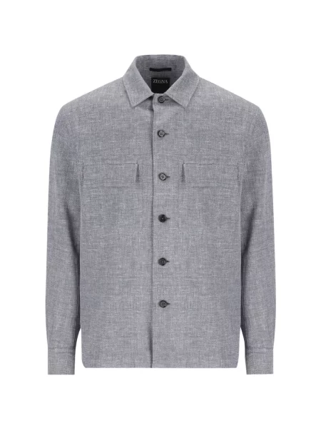 Риза Zegna сиво