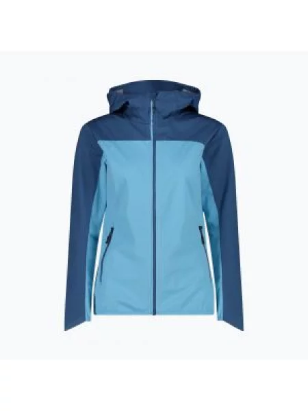 Kurtka przeciwdeszczowa z kapturem CMP niebieska