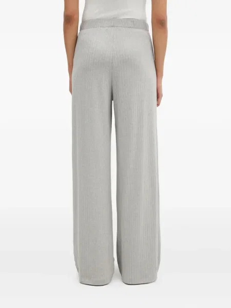 Pantaloni palazzo Adidas cu dungi plisat cu imagine albastru