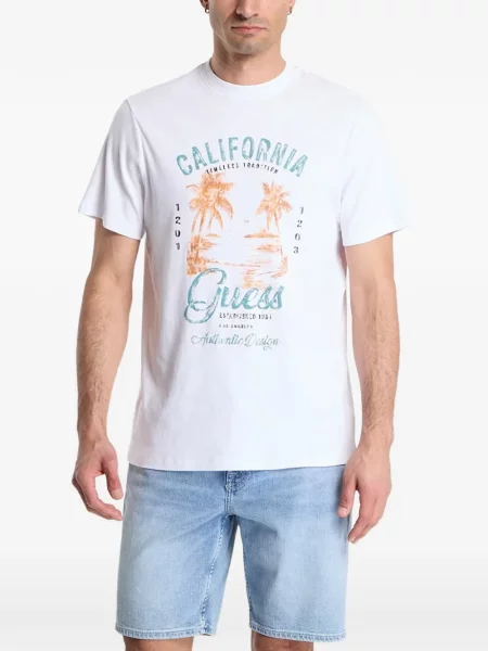 Tricou Guess cu imagine alb